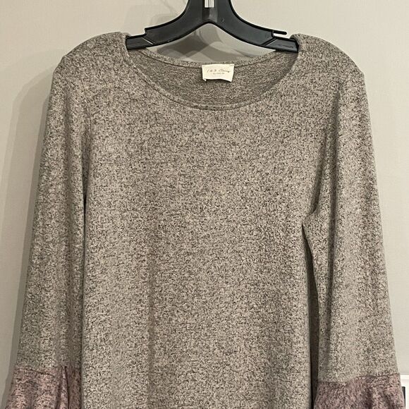 143 Story by Line Up Top‎ Ruffle Sleeve Pullover Womens M Soft Cozy - Picture 2 of 11